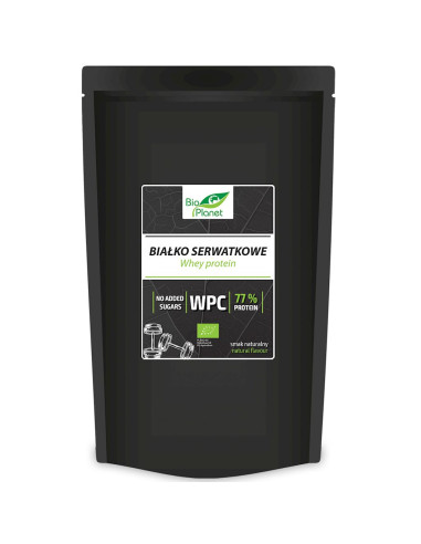 BIAŁKO SERWATKOWE NATURALNE (KONCENTRAT WPC 77) BIO 500 g - BIO PLANET