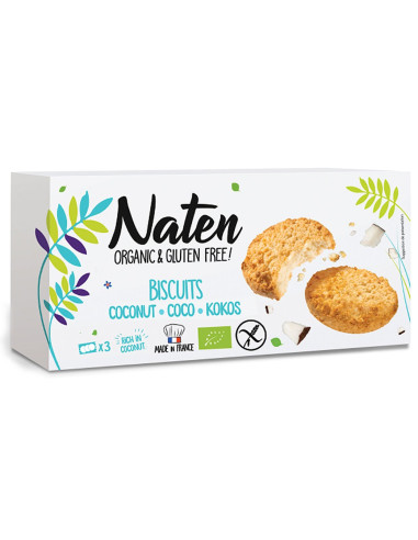CIASTKA KOKOSOWE BEZGLUTENOWE BIO 150 g - NATEN