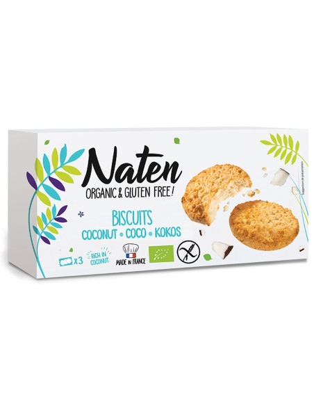 CIASTKA KOKOSOWE BEZGLUTENOWE BIO 150 g - NATEN