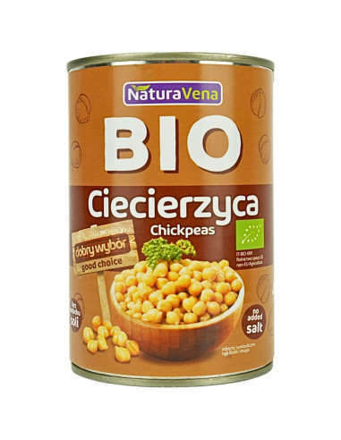 CIECIERZYCA W ZALEWIE BEZ DODATKU SOLI BIO 400 g (240 g) - NATURAVENA