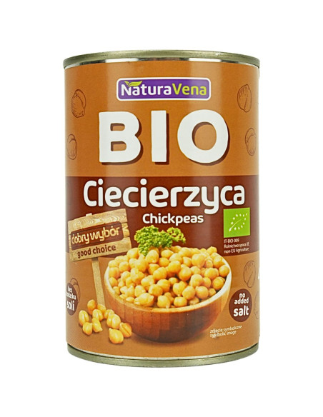 CIECIERZYCA W ZALEWIE BEZ DODATKU SOLI BIO 400 g (240 g) - NATURAVENA