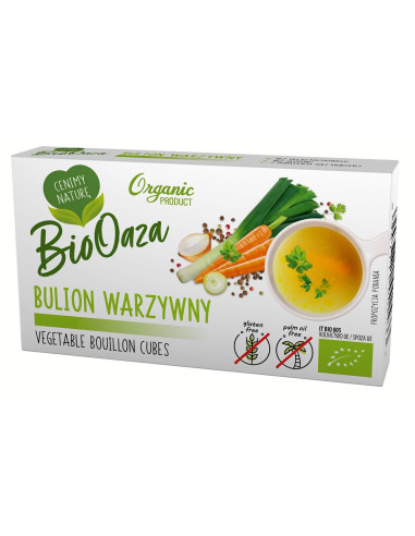 BULION - KOSTKI WARZYWNE BEZ DODATKU CUKRÓW BEZGLUTENOWE BIO (6 x 11 g) 66 g - BIOOAZA