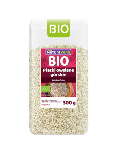 PŁATKI OWSIANE GÓRSKIE BIO 300 g - NATURAVENA