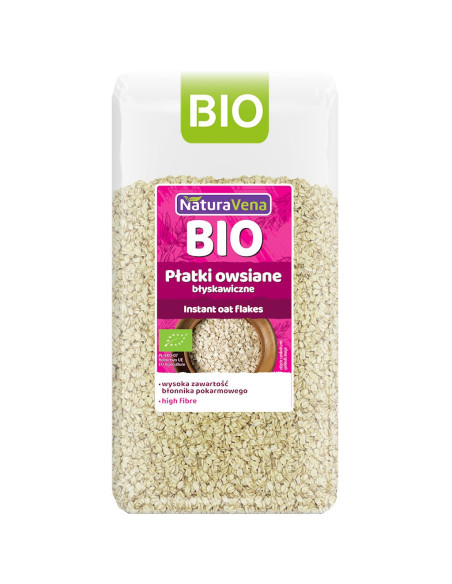 PŁATKI OWSIANE BŁYSKAWICZNE BIO 300 g - NATURAVENA