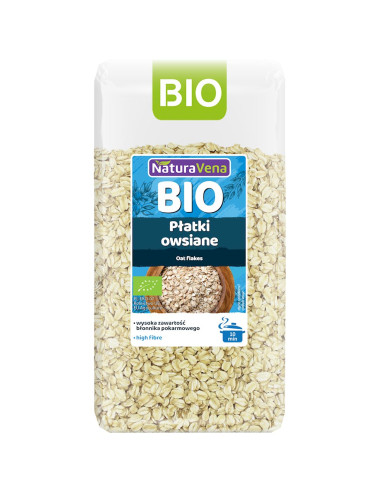 PŁATKI OWSIANE BIO 600 g - NATURAVENA