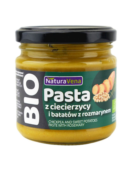 PASTA Z CIECIERZYCY I BATATÓW Z ROZMARYNEM BIO 185 g - NATURAVENA