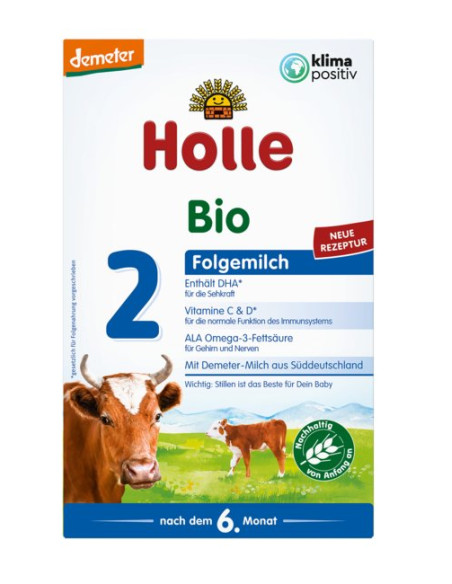 MLEKO KROWIE 2 NASTĘPNE DLA NIEMOWLĄT PO 6 MIESIĄCU DEMETER BIO 600 g - HOLLE
