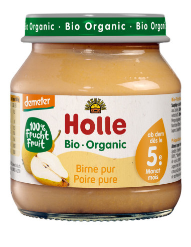 GRUSZKA BEZ DODATKU CUKRÓW BEZGLUTENOWA OD 5 MIESIĄCA DEMETER BIO 125 g (SŁOIK) - HOLLE