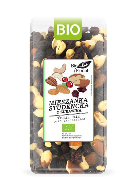 MIESZANKA STUDENCKA Z ŻURAWINĄ BIO 400 g - BIO PLANET