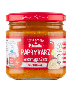 PAPRYKARZ WEGAŃSKI Z KASZĄ JAGLANĄ BEZGLUTENOWY 160 g - PRIMAVIKA