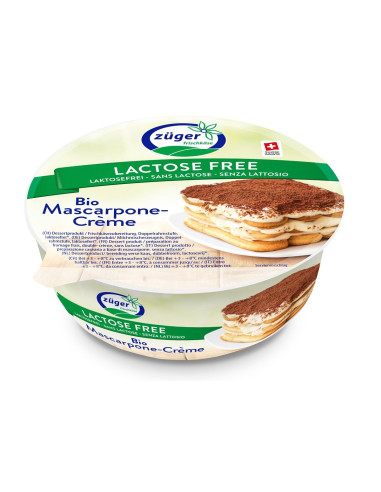 MASCARPONE O OBNIŻONEJ ZAWARTOŚCI LAKTOZY BIO 250 g - ZUGER