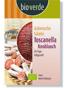 SALAMI TOSCANELLA Z CZOSNKIEM PLASTRY BIO 80 g - BIO-VERDE 2