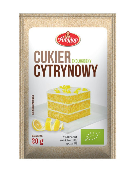 CUKIER CYTRYNOWY BIO 20 g - AMYLON
