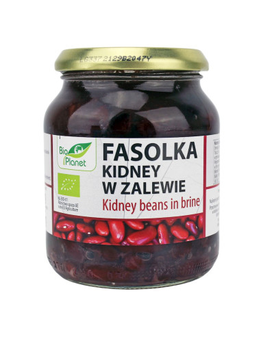 FASOLKA CZERWONA KIDNEY W ZALEWIE BIO 360 g (240 g) (SŁOIK) - BIO PLANET