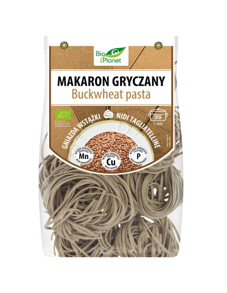 MAKARON (GRYCZANY) GNIAZDA WSTĄŻKI BIO 250 g - BIO PLANET