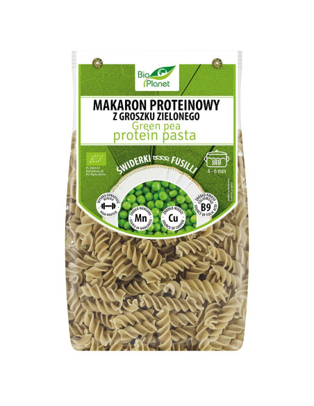 MAKARON PROTEINOWY (Z GROSZKU ZIELONEGO) ŚWIDERKI BIO 250 g - BIO PLANET
