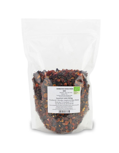 HERBATKA DZIKA RÓŻA Z HIBISKUSEM BIO 500 g - HORECA (DARY NATURY)