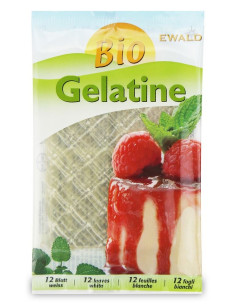 ŻELATYNA W LISTKACH (12 LISTKÓW) BIO 20 g - EWALD