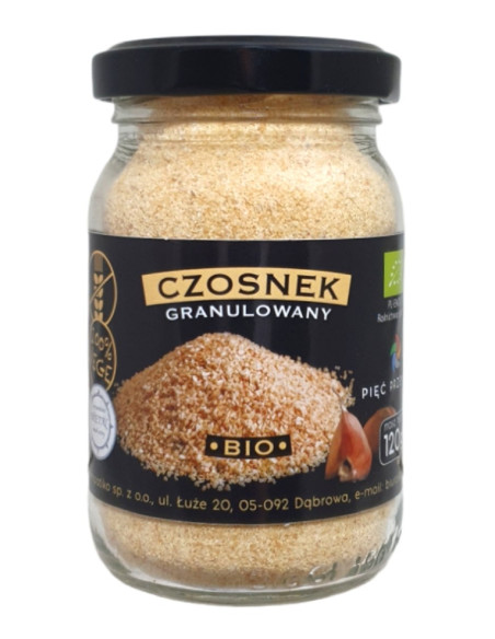 CZOSNEK GRANULOWANY BEZGLUTENOWY BIO 120 g - PIĘĆ PRZEMIAN