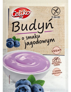 BUDYŃ O SMAKU JAGODOWYM BEZGLUTENOWY 40 g - CELIKO