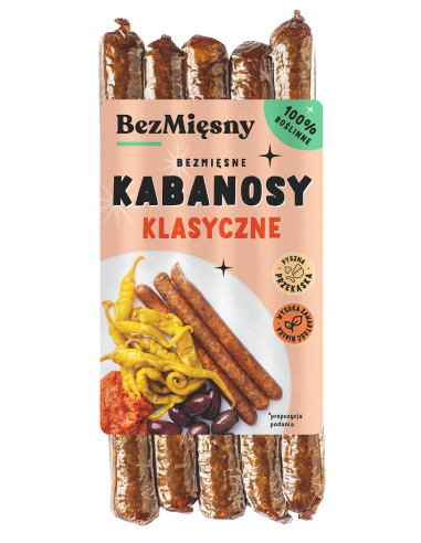 KABANOSY KLASYCZNE ROŚLINNE 160 g - BEZMIĘSNY