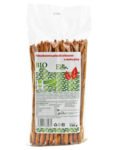 PALUSZKI ORKISZOWE PEŁNOZIARNISTE O SMAKU PIZZY BIO 150 g - ENVOY