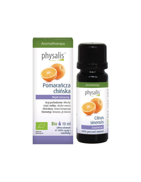 OLEJEK ETERYCZNY POMARAŃCZA BIO 10 ml - PHYSALIS