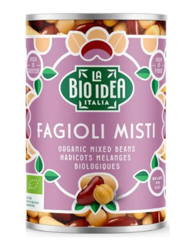FASOLA MIX W ZALEWIE BIO 400 g (240 g) - LA BIO IDEA