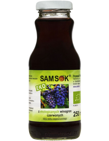 SOK Z CZERWONYCH WINOGRON NFC BIO 250 ml - VIANDS (SAM SOK)