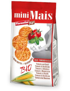 KRĄŻKI KUKURYDZIANE Z POMIDORAMI I BAZYLIĄ BEZGLUTENOWE BIO 50 g - FIORENTINI