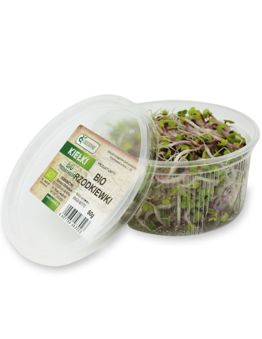 KIEŁKI RZODKIEWKI ŚWIEŻE BIO (około 50 g)