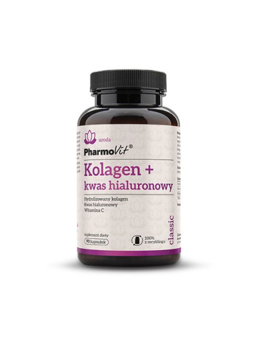 KOLAGEN + KWAS HIALURONOWY BEZGLUTENOWY 90 KAPSUŁEK - PHARMOVIT (CLASSIC)
