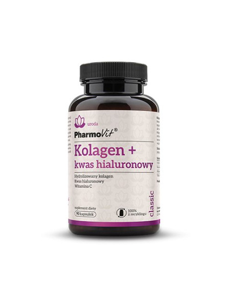 KOLAGEN + KWAS HIALURONOWY BEZGLUTENOWY 90 KAPSUŁEK - PHARMOVIT (CLASSIC)