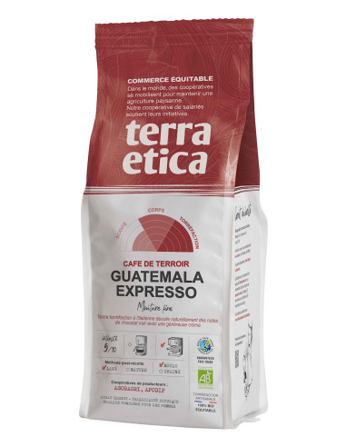 KAWA MIELONA ARABICA 100 % ESPRESSO GWATEMALA FAIR TRADE BIO 250 g - TERRA ETICA