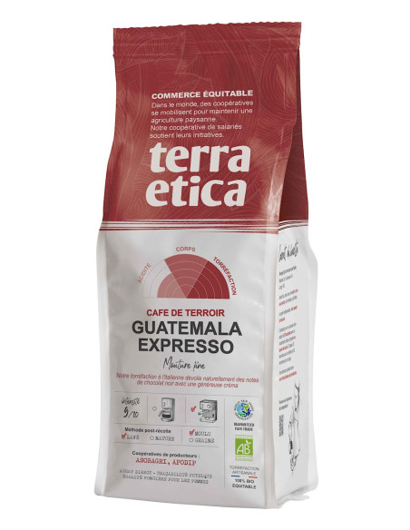 KAWA MIELONA ARABICA 100 % ESPRESSO GWATEMALA FAIR TRADE BIO 250 g - TERRA ETICA