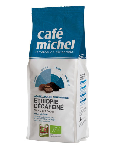 KAWA MIELONA BEZKOFEINOWA ARABICA 100 % ETIOPIA FAIR TRADE BIO 250 g - TERRA ETICA