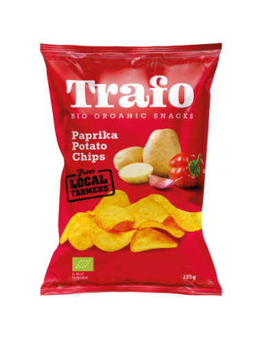 CHIPSY ZIEMNIACZANE PAPRYKOWE BIO 125 g - TRAFO