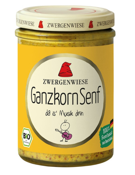 MUSZTARDA FRANCUSKA BEZGLUTENOWA BIO 160 ml - ZWERGENWIESE
