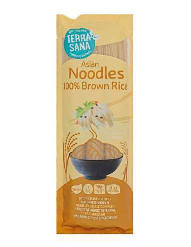 MAKARON (RYŻOWY RAZOWY) NOODLE SPAGHETTI BEZGLUTENOWY BIO 250 g - TERRASANA