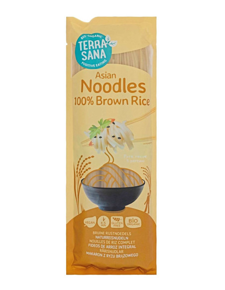 MAKARON (RYŻOWY RAZOWY) NOODLE SPAGHETTI BEZGLUTENOWY BIO 250 g - TERRASANA