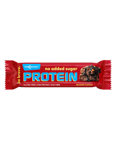 BATON PROTEINOWY BROWNIE W CZEKOLADZIE MLECZNEJ BEZ DODATKU CUKRÓW BEZGLUTENOWY 40 g - MAXSPORT