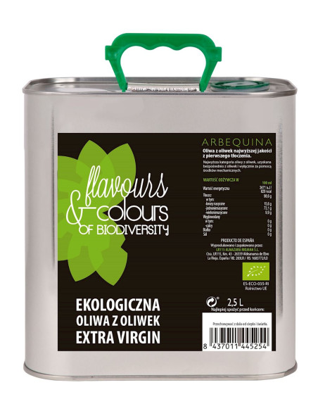 OLIWA Z OLIWEK EXTRA VIRGIN BIO 2,5 L - FLAVOURS & COLOURS