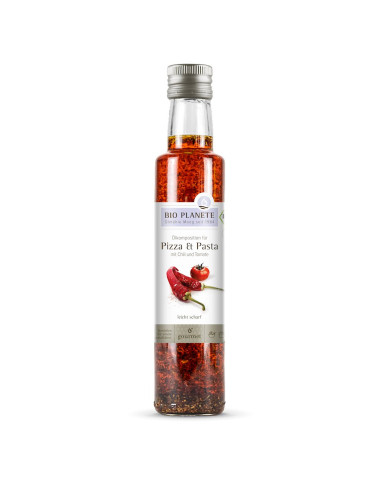 OLEJ DO PIZZY I MAKARONU Z OLIWĄ, POMIDORAMI I CHILI BIO 250 ml - BIO PLANETE