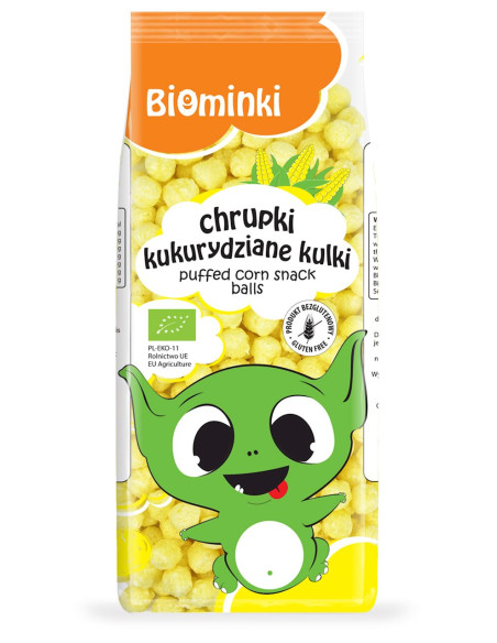 CHRUPKI KUKURYDZIANE KULKI BEZGLUTENOWE BIO 60 g - BIOMINKI