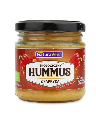 HUMMUS Z PAPRYKĄ BIO 185 g - NATURAVENA