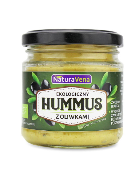 HUMMUS Z OLIWKAMI BIO 185 g - NATURAVENA