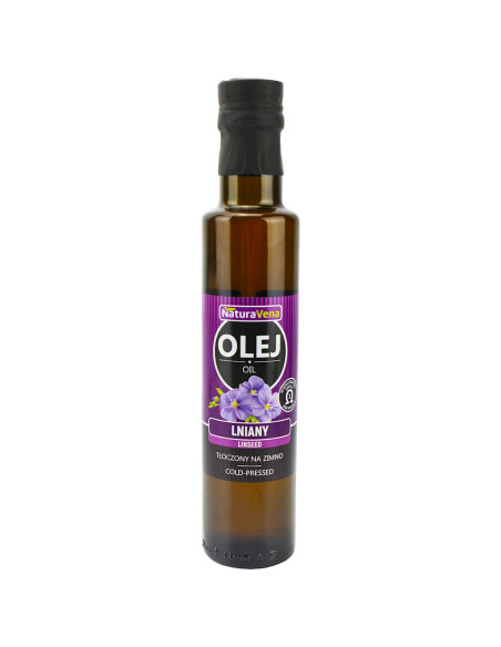 OLEJ LNIANY TŁOCZONY NA ZIMNO 250 ml - NATURAVENA