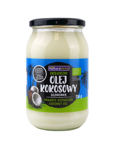 OLEJ KOKOSOWY BEZWONNY BIO 830 ml - NATURAVENA