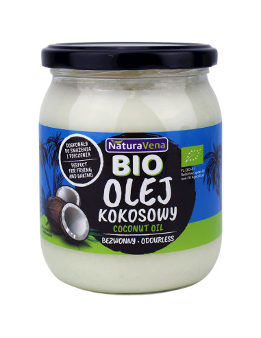 OLEJ KOKOSOWY BEZWONNY BIO 465 ml - NATURAVENA