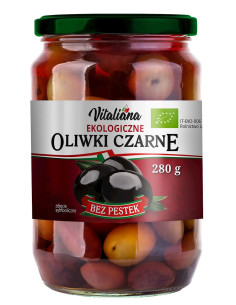 OLIWKI CZARNE BEZ PESTEK W ZALEWIE BIO 280 g (150 g) - VITALIANA